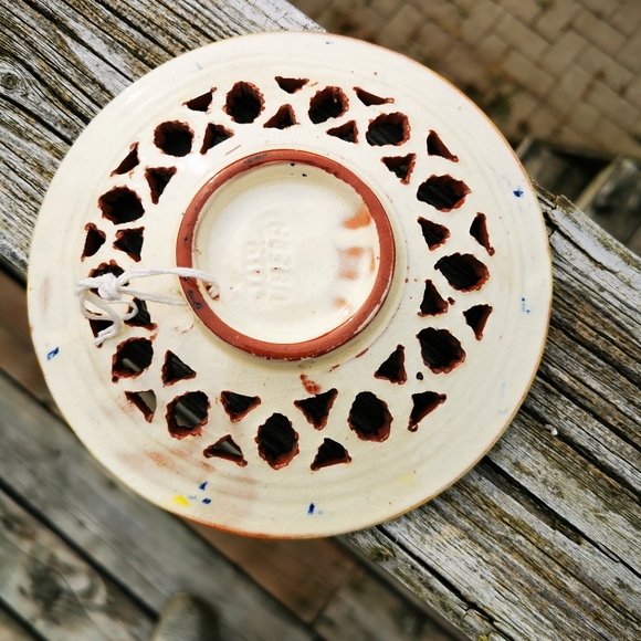 Tito Ubeda Red Clay Pottery Lattice Decorative Plate Andalusian Pottery - Picture 9 of 16